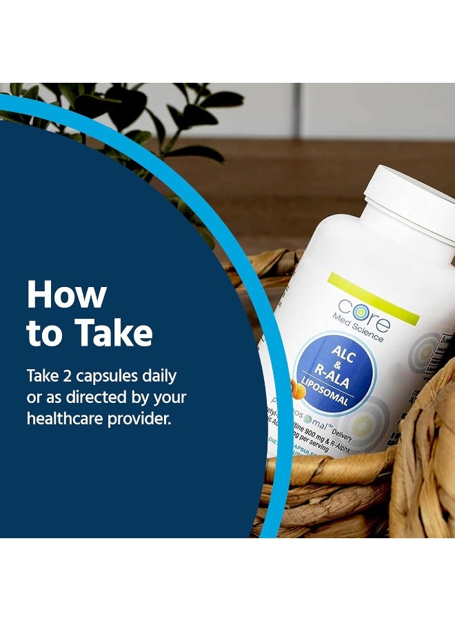 Core Med Science Liposomal ALC and R-ALA 900mg Acetyl L-Carnitine and 75mg R-Alpha Lipoic Acid - 60 Capsules - Antioxidant Amino Acid Supplement - Image 5