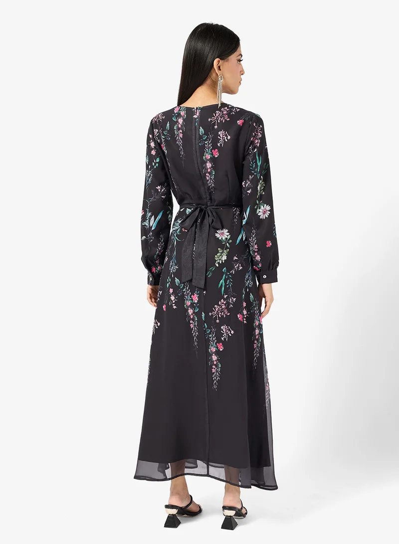 خزانة عباية بطبعة زهور