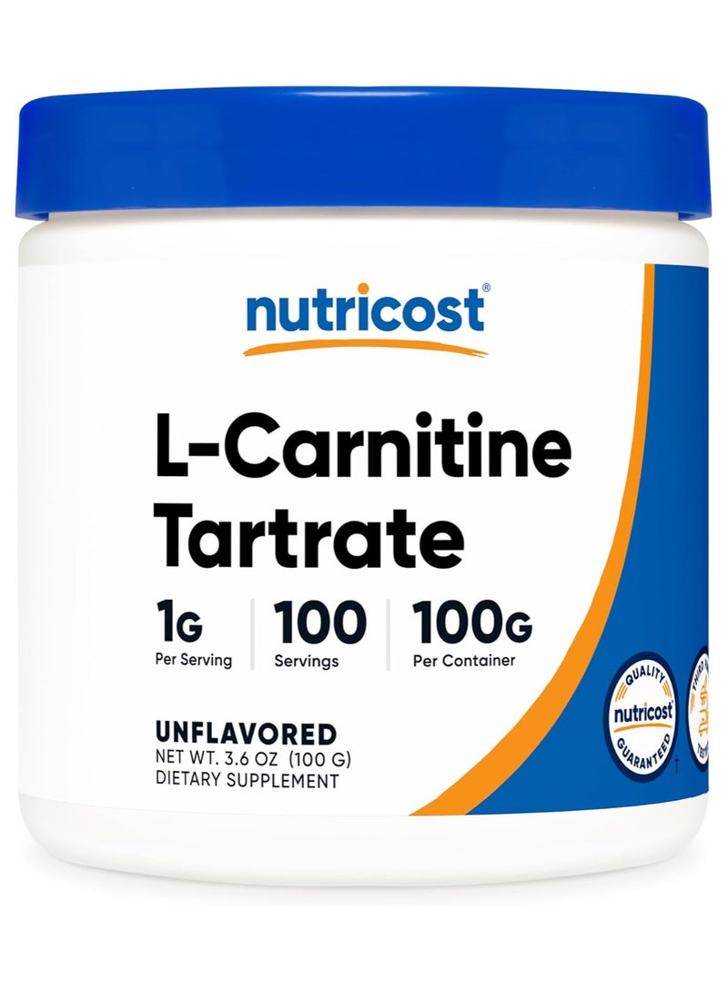 Nutricost L-Carnitine Tartrate, Unflavored, 3.6 oz (100 g) - Image 1