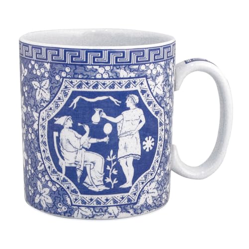 Spode Blue Room 16oz Porcelain Mug, Greek - Intricate Historic Illustration, Dishwasher & Microwave Safe Drinkware with Scenic Pattern for Coffee, Latte, Tea, Hot Cocoa - Image 1