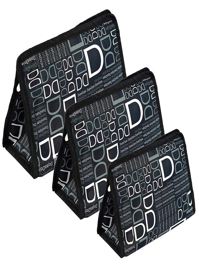 PRISMAXIC Polyester Set of 3 Synthetic Travel & Cosmetic Pouch Travelling Pouch Makeup kit Organizer Box Jewelry, Travel & Toiletry Pouch for Men & Women (Dark Black) - Image 1