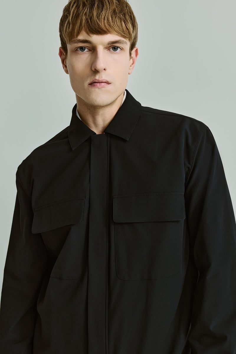DeFacto Blue Man Quick-Dry Overshirt Jacket Casual - Image 3