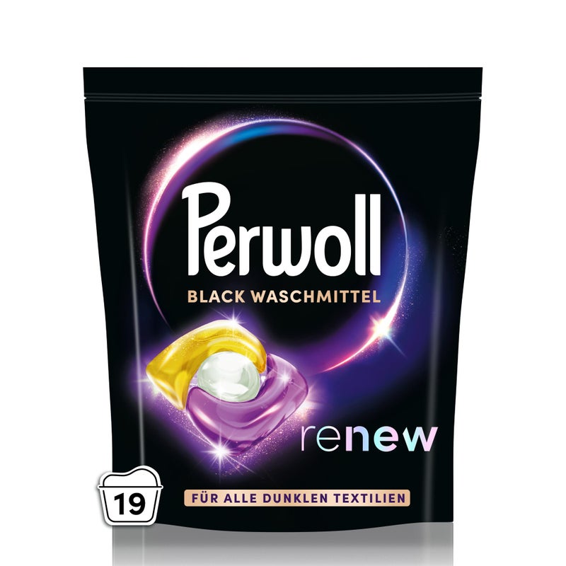 Perwoll Caps Black Detergent 19 Washes Allin1 Detergent Caps Gently Clean and Renew Colors Fibers For All Dark Textiles With TripleRenew Technology - Image 2