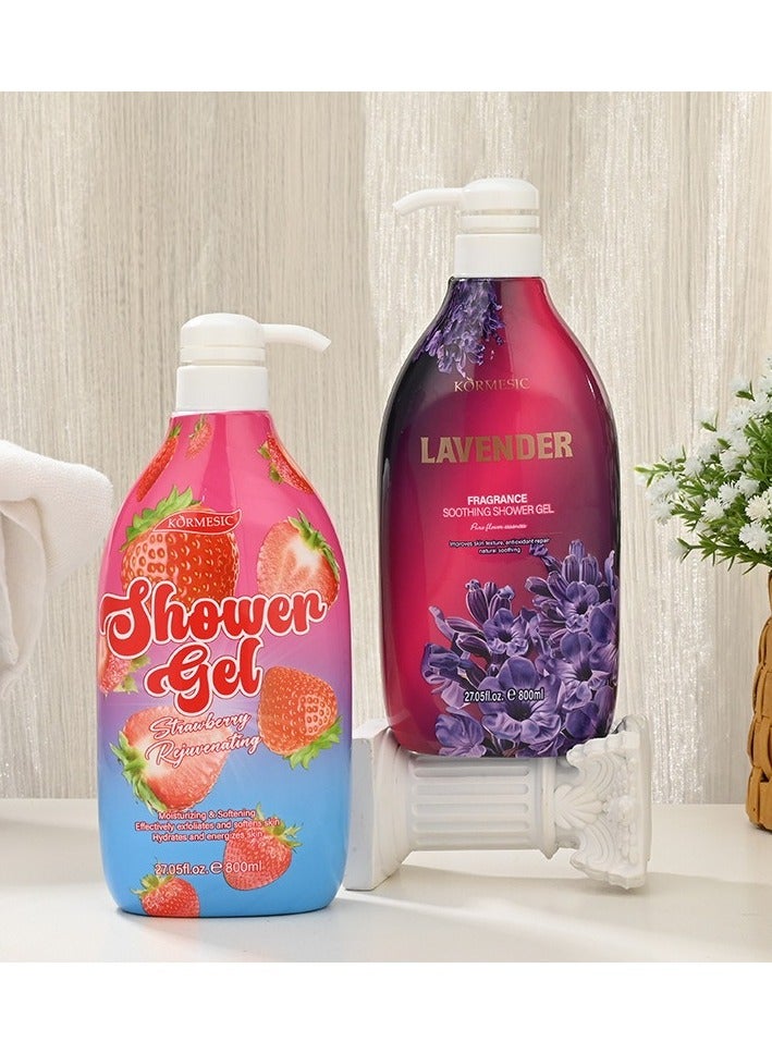 Kormesic Strawberry Body Wash 800ml - Sweet & Hydrating - Image 2