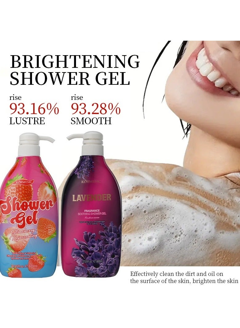 Kormesic Strawberry Body Wash 800ml - Sweet & Hydrating - Image 3