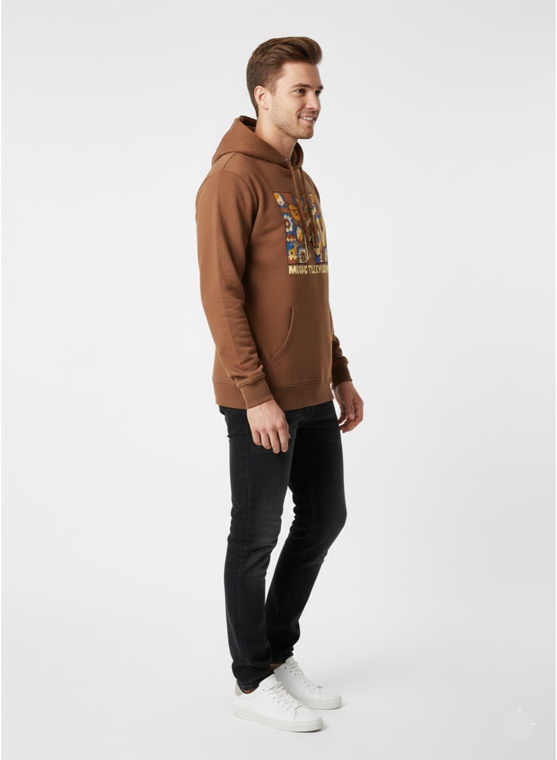 MTV Men’s Brown MTV Graphic Hoodie – Casual Streetwear Pullover for Everyday Comfort - Image 5
