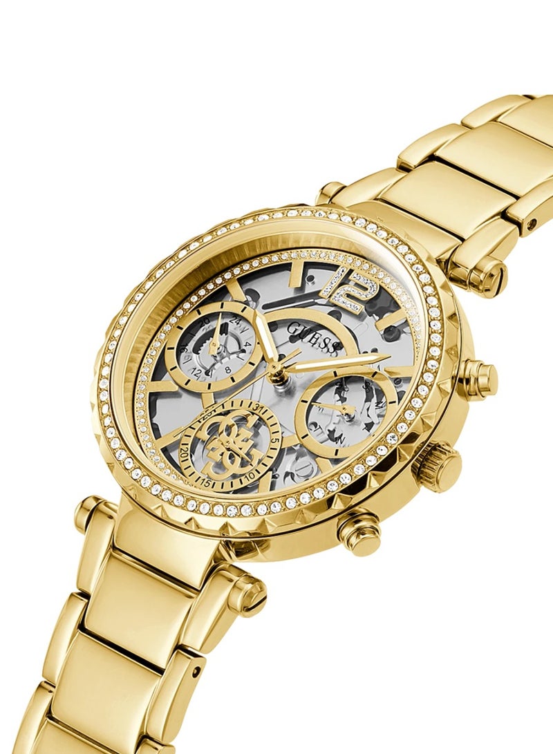 Guess Womens Gold Tone Case Gold Tone Stainless Steel Watch GW0403L2 - Image 4