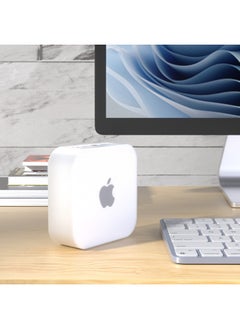 Generic Drop-resistant Silicone Protective Cover For Mac Mini M4 Computer Host Dust-proof M4pro-Color:Transparent  - Image 4