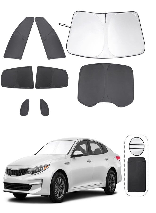 TINGLU Window Shades for Kia Optima 2016 2017 2018 2019 2020 (Not for 2021 KIA K5) Accessories Car Side Full Windows Windshield Sun Shade Sun UV Rays Privacy Protection for Camping 8PCS - Image 1