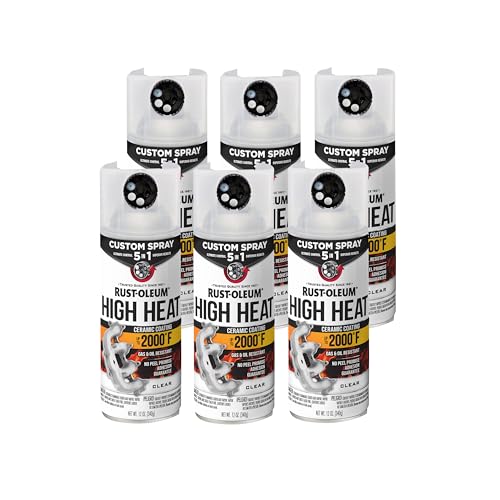 RUST-OLEUM RustOleum Automotive High Heat Spray Paint Custom Spray 5in1 12 oz Gloss Clear 6 Pack - Image 1