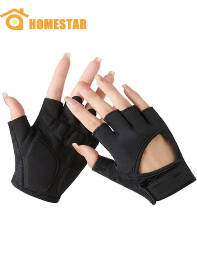 HOMESTAR Gym Hand Gloves with Anti-skid and Wear-resistant, Comfortable Exercise Gloves, Breathable Gym Gloves, Weight Lifting Gloves, Grey - Image 1