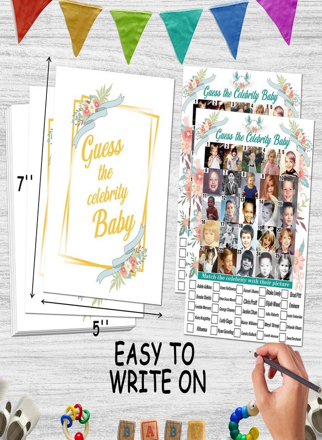 ukebobo Baby Shower Games - Celebrity Baby Guessing Game for 40 Guests - Image 3