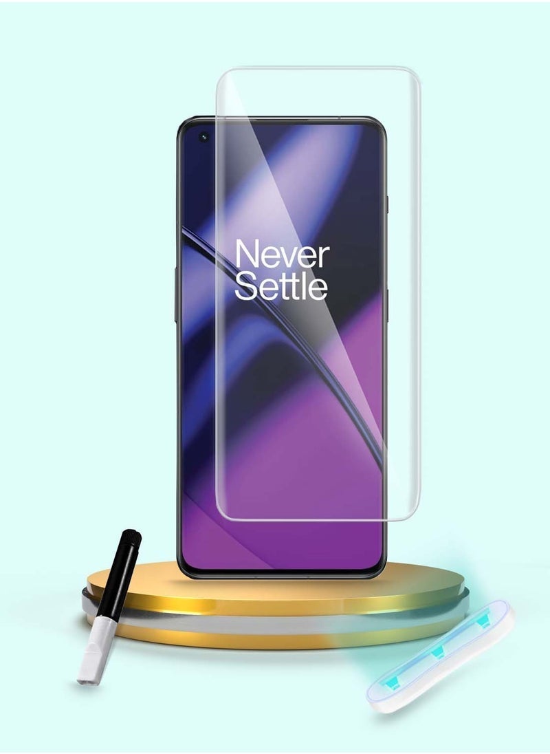 Raxoom Premium Curved Edges Full Glue Full Cover Tempered Glass Screen Protector for OnePlus 11 5G 2023 â€“ Clear â€“ Full Screen Coverage, Scratch-Resistant, Ultra-Clear, Anti-Fingerprint, Bubble-Free Application - Image 1