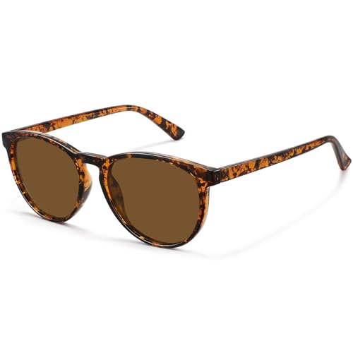 Fozono Classic Round Polarized Sunglasses for Women Retro Shades Trendy Vintage Sun Glasses - Image 1