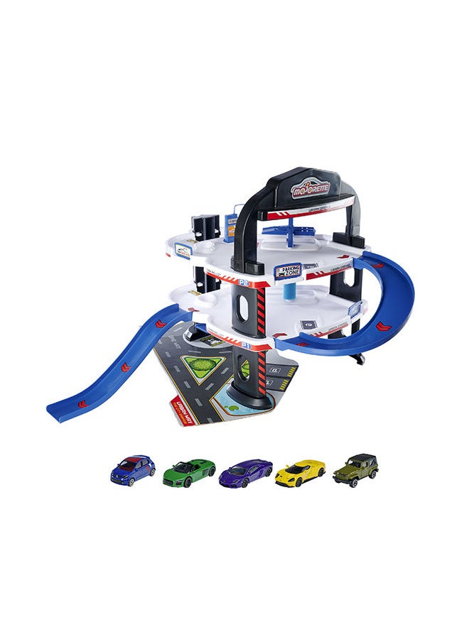 Majorette Urban Garage + 5 Cars  - Image 3