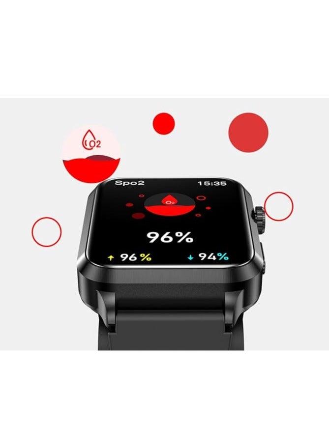 General S11 Smart Watch Air Pump + Balloon True Blood Pressure ECG Blood Oxygen Uric Acid Ladies Men's Fitness Watch Waterproof IP68 Black 8 Item Health Measurements  - Image 5