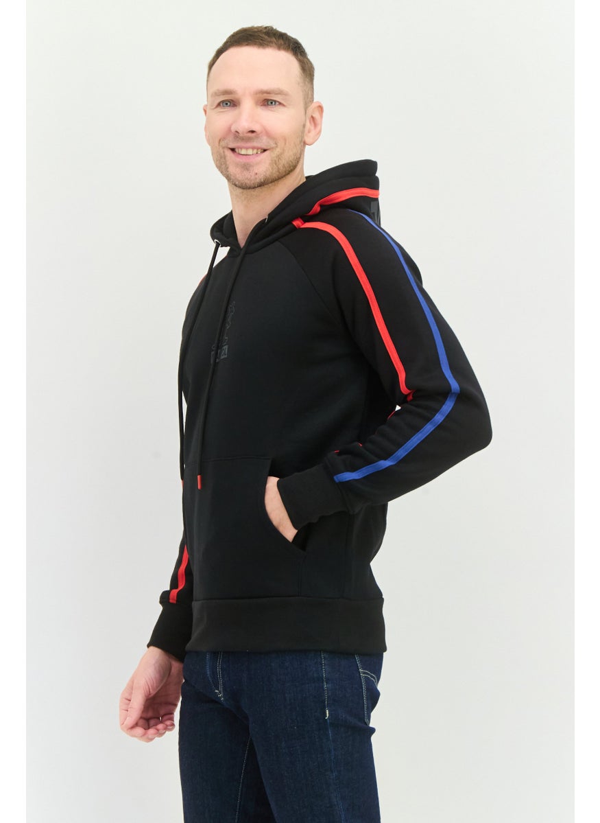 KANGOL Men Graphic Print Long Sleeves Hooded Sweatshirt, Black  - Image 2