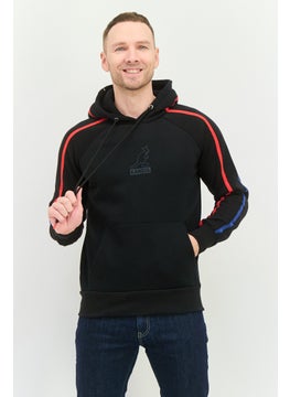 KANGOL Men Graphic Print Long Sleeves Hooded Sweatshirt, Black  - Image 1