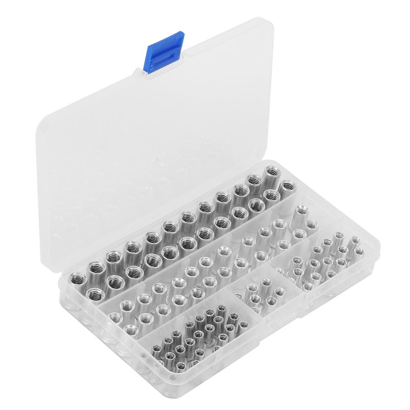Rivet Nuts 100Pcs M4 M5 M6 M8 Rivet Nut Assortment Kit - Aluminum Wear-Resistant Corrosion-Resistant Fastening Hardware for Construction Automotive Electrical Appliances - Image 3