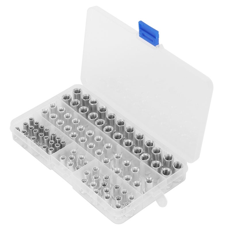 Rivet Nuts 100Pcs M4 M5 M6 M8 Rivet Nut Assortment Kit - Aluminum Wear-Resistant Corrosion-Resistant Fastening Hardware for Construction Automotive Electrical Appliances - Image 2