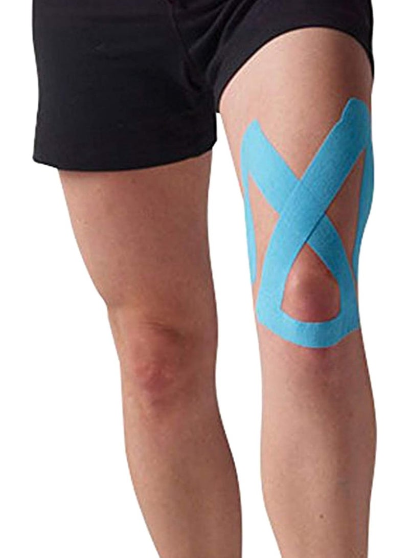 سبايدر تيك شريط لاصق مُقطّع مسبقًا للركبة العلوية - 6 قطع (علبة معدنية)، أزرق - Image 4