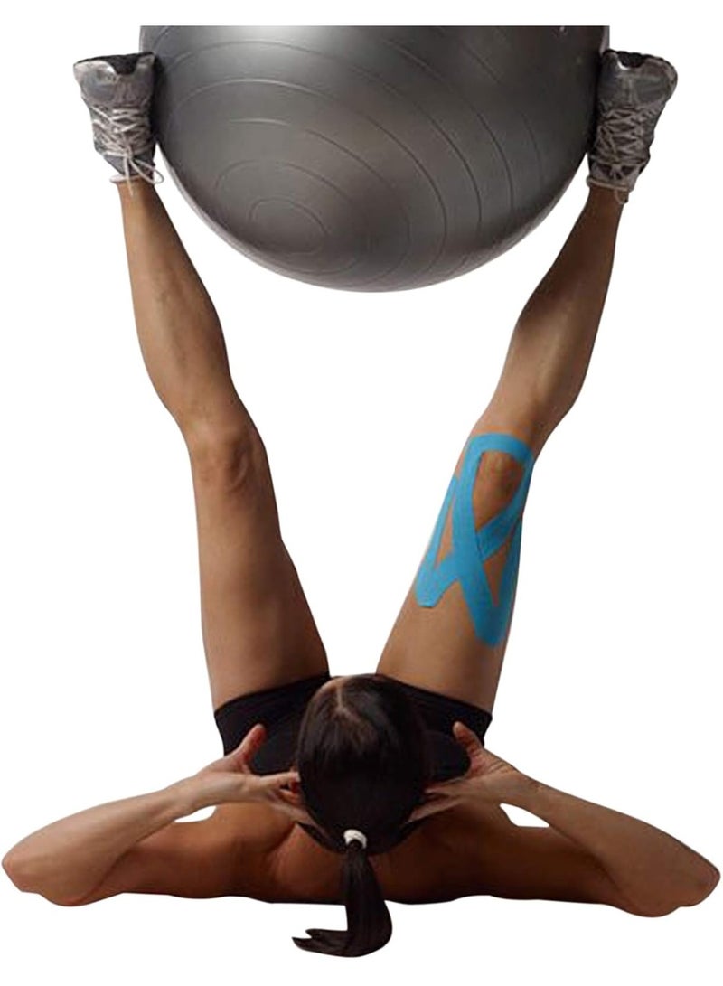 سبايدر تيك شريط لاصق مُقطّع مسبقًا للركبة العلوية - 6 قطع (علبة معدنية)، أزرق - Image 3