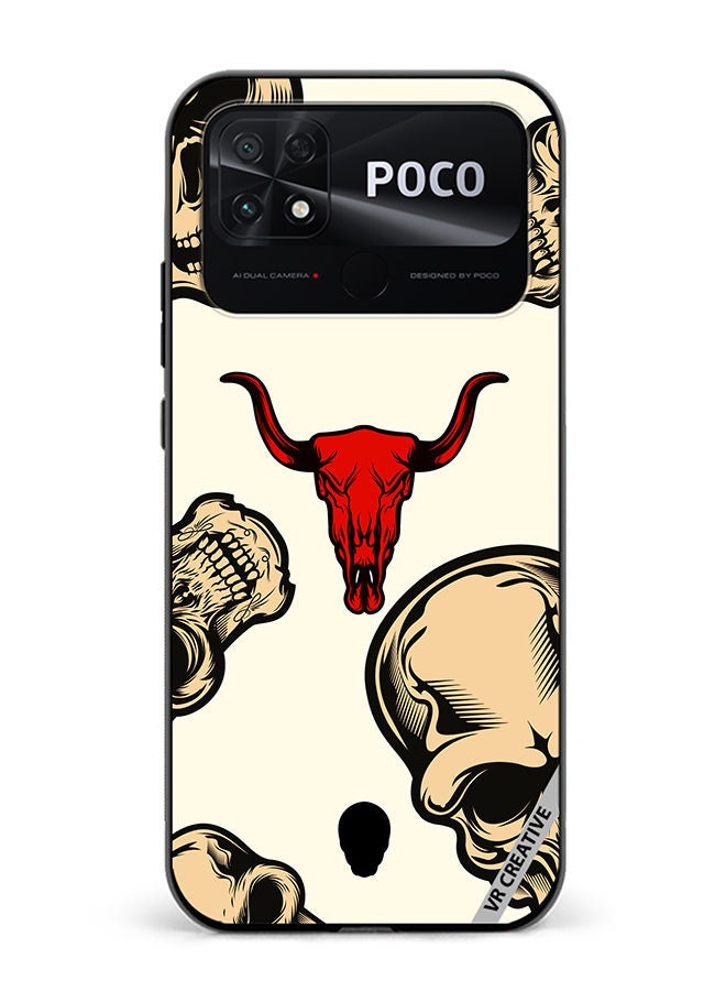 VR CREATIVE Protective Case Cover For Xiaomi Poco C40 Skulls Design Multicolour - Image 1
