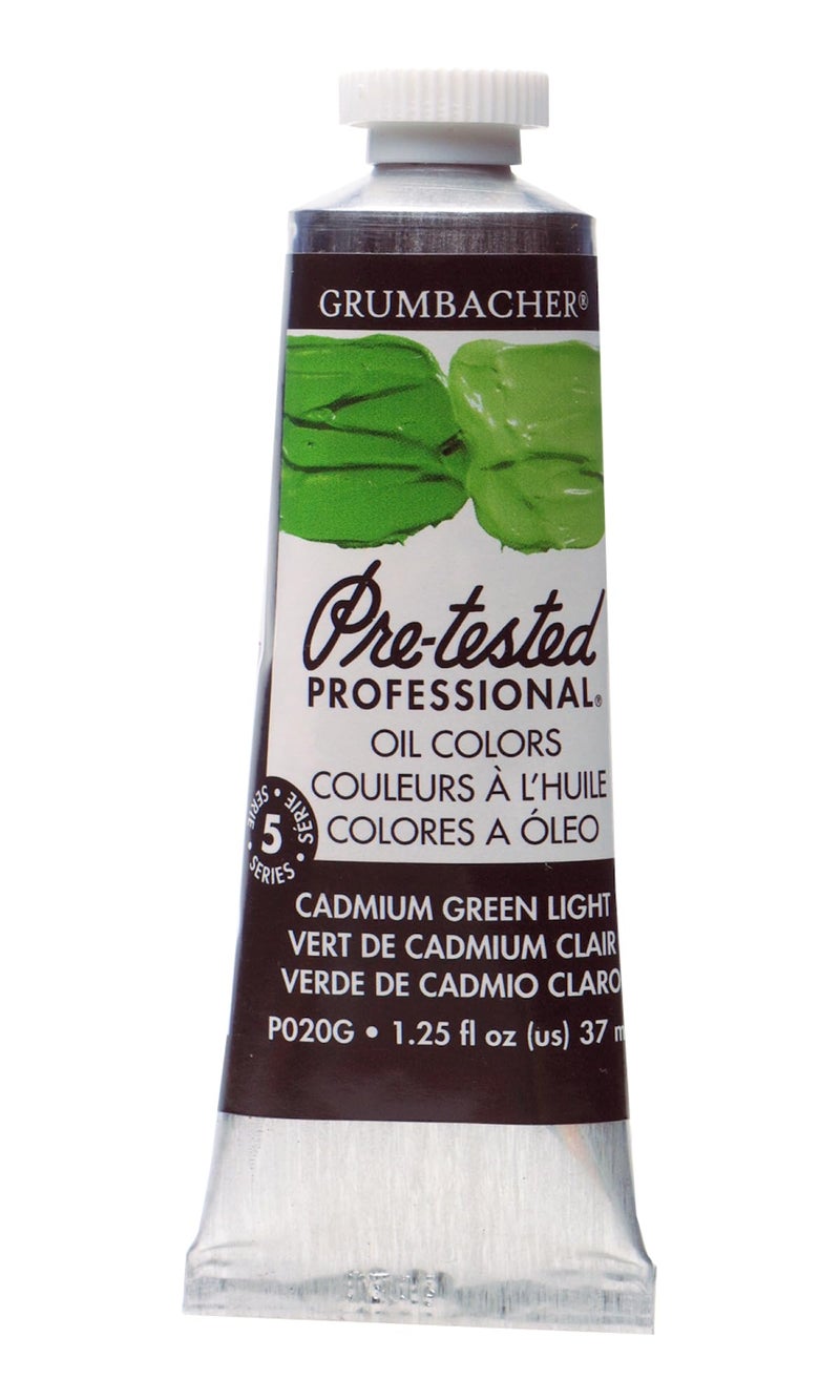 Grumbacher PreTested Oil Paint 37ml125 oz Cadmium Green Light P020G - Image 2