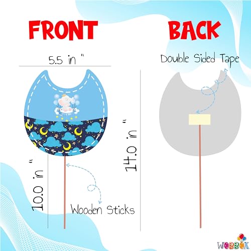 WOBBOX Baby Shower Combo of Party Props 28 Pcs & Jute Style Boy Or Girl We Love You Bunting Banner, with Mom to be Light Pink Sash Baby Shower Decoration Item (Pack of 3) - Image 3