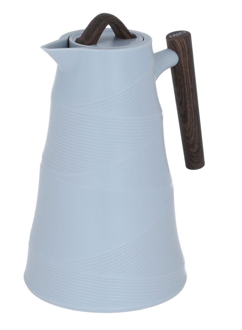 جلوري ترمس بامبو جلوري، 1 لتر، حافظة داخلية زجاج - رمادي فاتح - Image 2