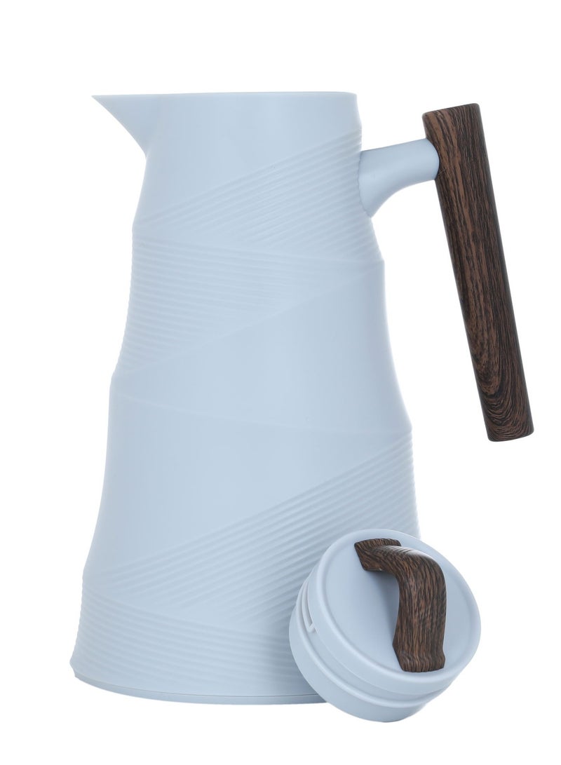 جلوري ترمس بامبو جلوري، 1 لتر، حافظة داخلية زجاج - رمادي فاتح - Image 3