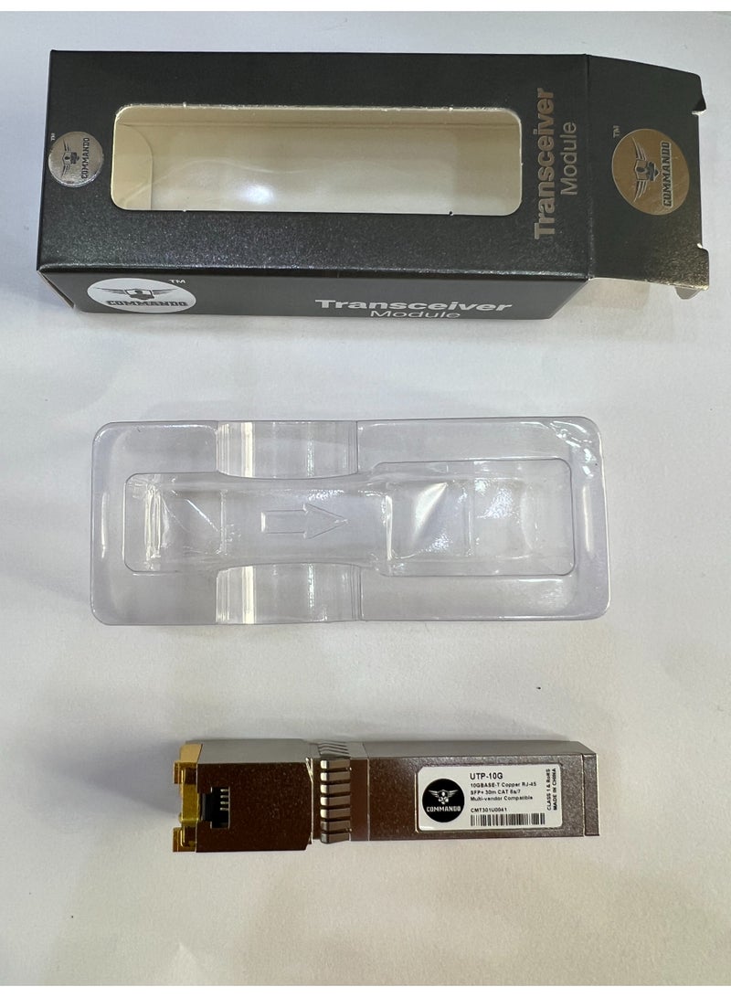 COMMANDO 10G RJ-45 30m Cat 6a/7 Multi-vendor Compatible Transceiver Module - 10GBASE-T Copper RJ-45, SFP+ - Hot Swappable, Plug and Play - Cisco GLC-T, Huawei, Ubiquiti, D-Link, TP-Link, MikroTik - SFP-UTP-10G - Image 4