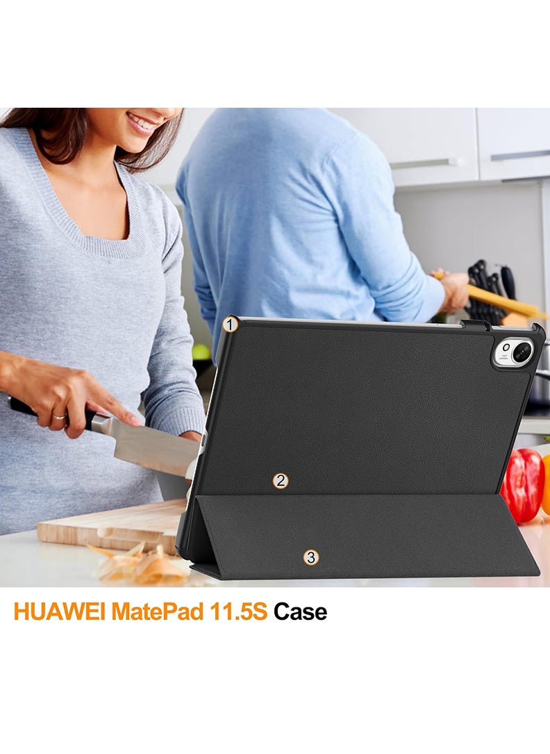 Protective Flip Case For Huawei MatePad 11.5 S (2024) With Trifold Stand Auto Wake Sleep Shockproof Cover Messi Goat