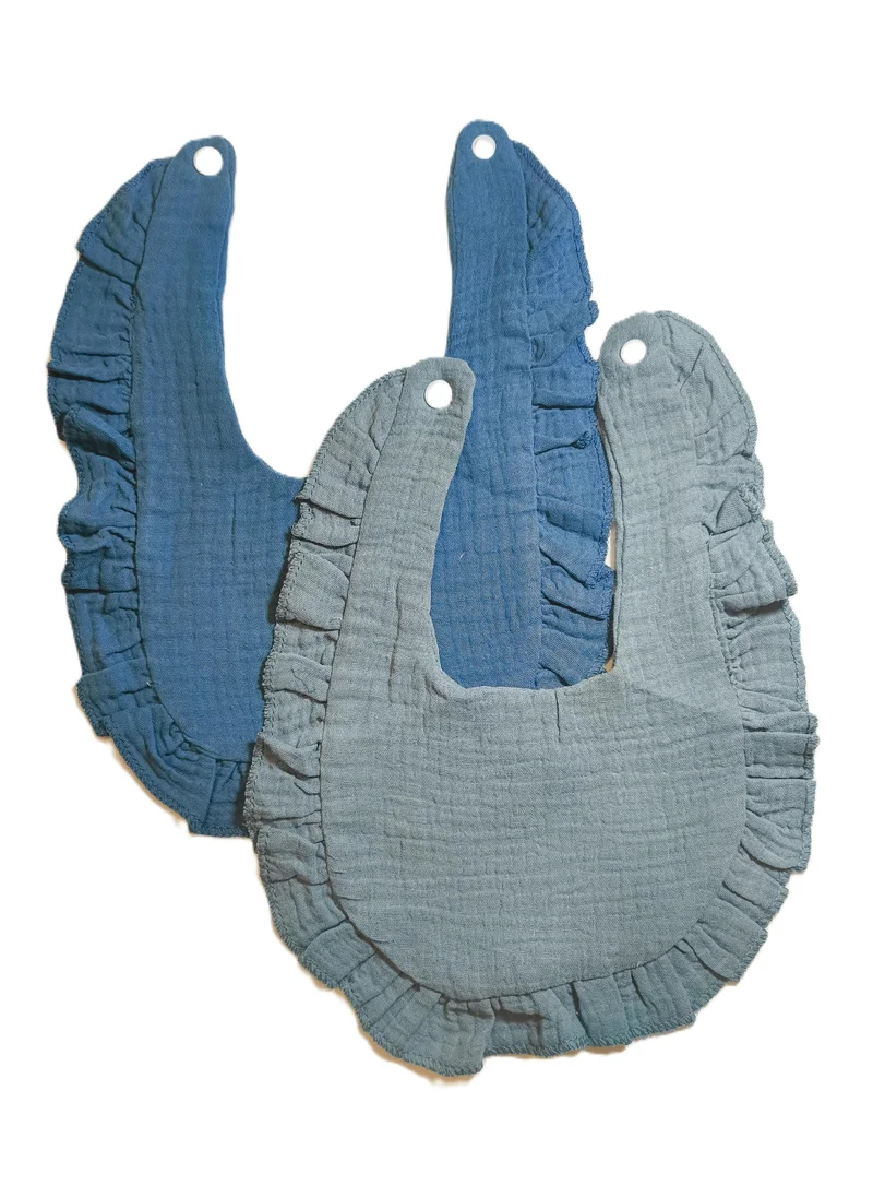 بيبي كلو Newborn Baby Bibs Muslin 2 Piece Set