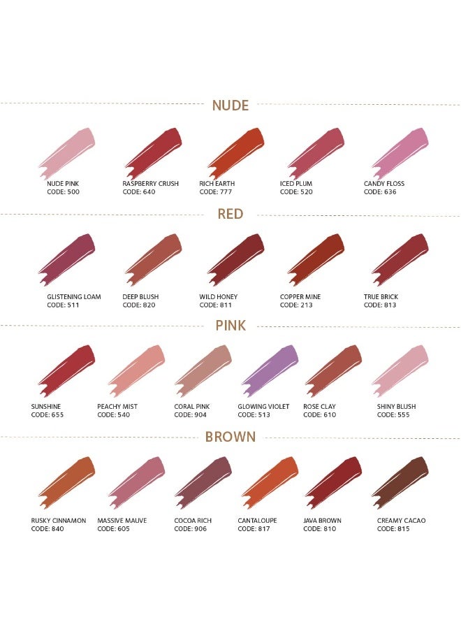 سول تري أحمر شفاه SoulTree بنهج الأيورفيدا - لون "بني جافا" (810)، 4 غرام | قوام كريمي | غني بالسمن العضوي وزيت اللوز | لشفاه مرطبة ومغذّاة | 4 غرام - Image 2