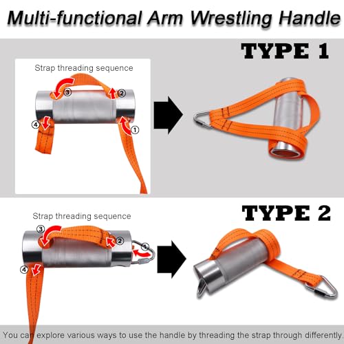 Lights Mountain Arm Wrestling Exercise Handle Φ3in Thick Wrist Rolling Grip Wrist and Forearm Exerciser Multi Spinner Workout Handle - Image 4