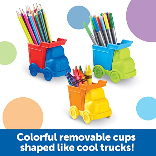 Learning Resources Create-a-Space Kiddy Center Trucks - 5 Pieces, Age 3+ Kids Art Supply, Storage Caddy, Playroom and Classroom Organization, School Supplies Organizer - Image 3