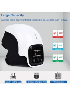 XIPH Portable Knee Massager with Heat and Vibration Smart Hot Compress Knee Relaxing Massager LED Screen Kneecap Treasure Laser Infrared Elbow Shoulder Massager Relive Joint Pain Stiffness  - Image 5