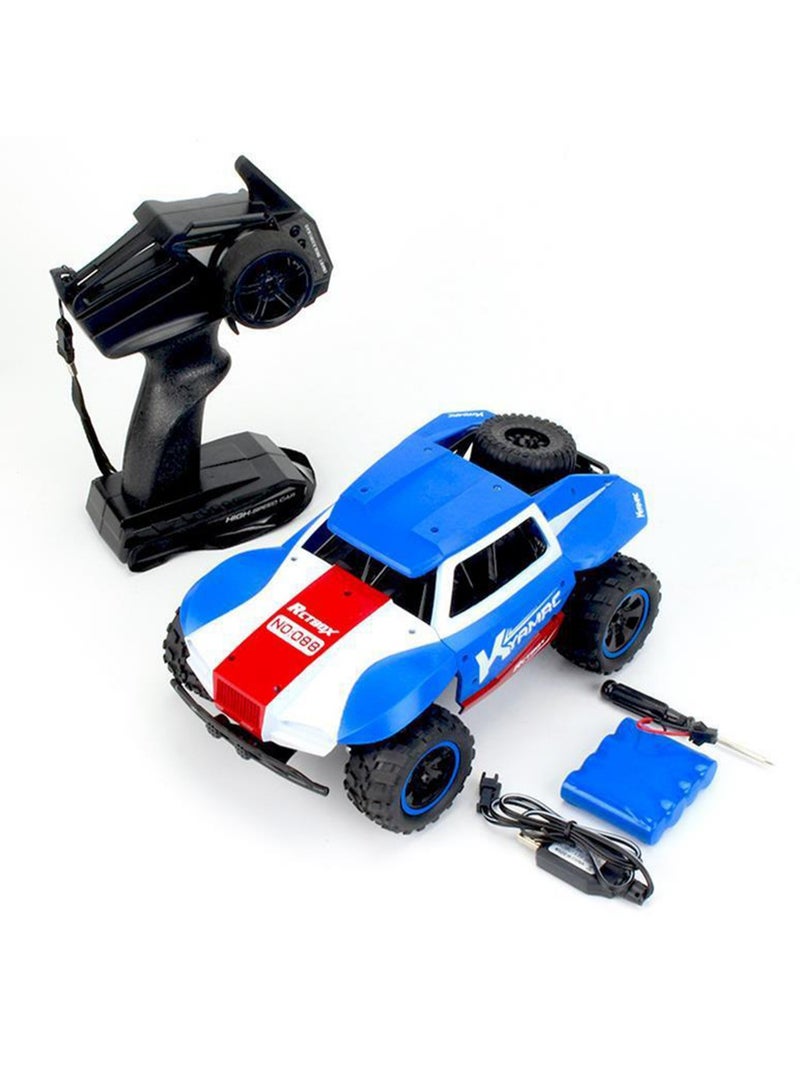 New Desert Climbing Remote Control Off-Road Vehicle Big Caster Short Truck Racing Car Children's Toy Car (Blue)  - Image 3