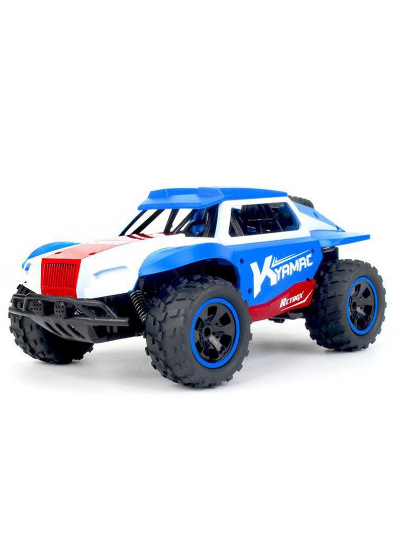 New Desert Climbing Remote Control Off-Road Vehicle Big Caster Short Truck Racing Car Children's Toy Car (Blue)  - Image 1