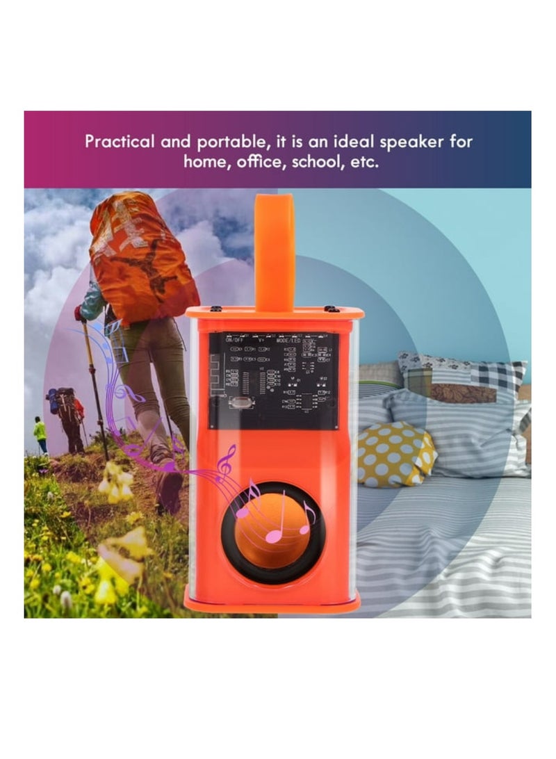 DIGI CORE Transparent Mecha Wireless Speaker Bluetooth Speaker Portable Speaker Mini Outdoor Speaker With Cool LED Lights For Home Office Party And Beach  - Image 3