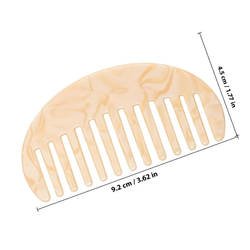 Wide Tooth Comb for Curly Hair Detangling Wet Comb Made of Anti-static Acetate Material for Women Travel Use - Image 2