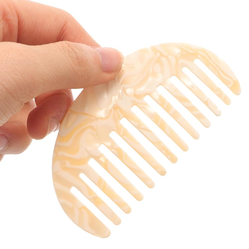 Wide Tooth Comb for Curly Hair Detangling Wet Comb Made of Anti-static Acetate Material for Women Travel Use - Image 4