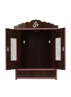 AVAD AVAD Wooden Acrylic Door Temple Handmade Wooden Beautiful Temple Attractive Design Temple Pooja Stand For Home And Office Black 41 Cm 28 Cm  - Image 1