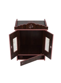 AVAD AVAD Wooden Acrylic Door Temple Handmade Wooden Beautiful Temple Attractive Design Temple Pooja Stand For Home And Office Black 41 Cm 28 Cm  - Image 4