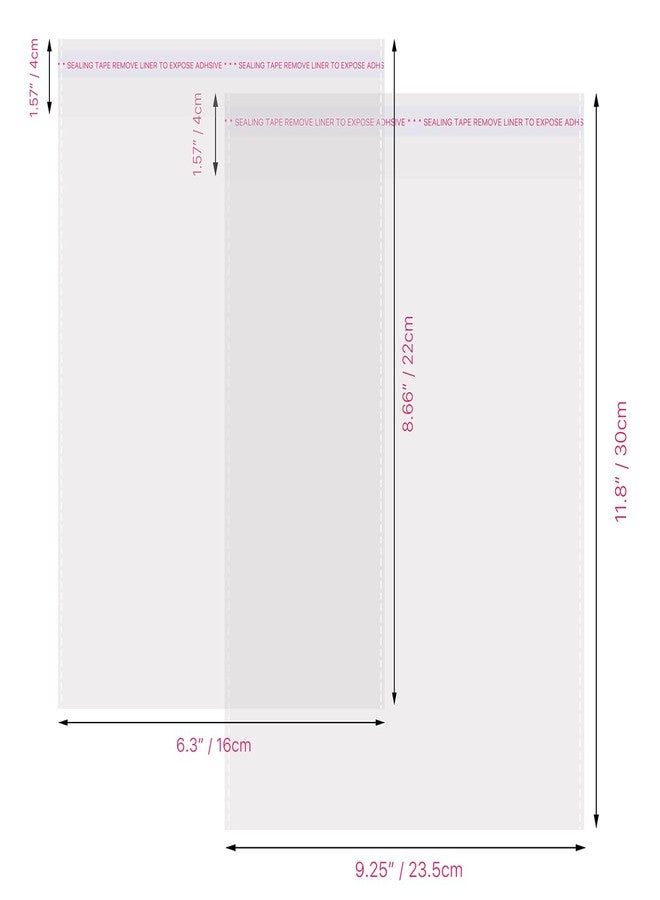 TORISING Magazine Protectors Clear Plastic Magazine Sleeves 80PCS 9.25 X 11.8 & 6.3 X 8.66 Inch 80Pcs Each 9 Silk Thick, Cellophane Bags Resealable Protective Storage Display - Image 2