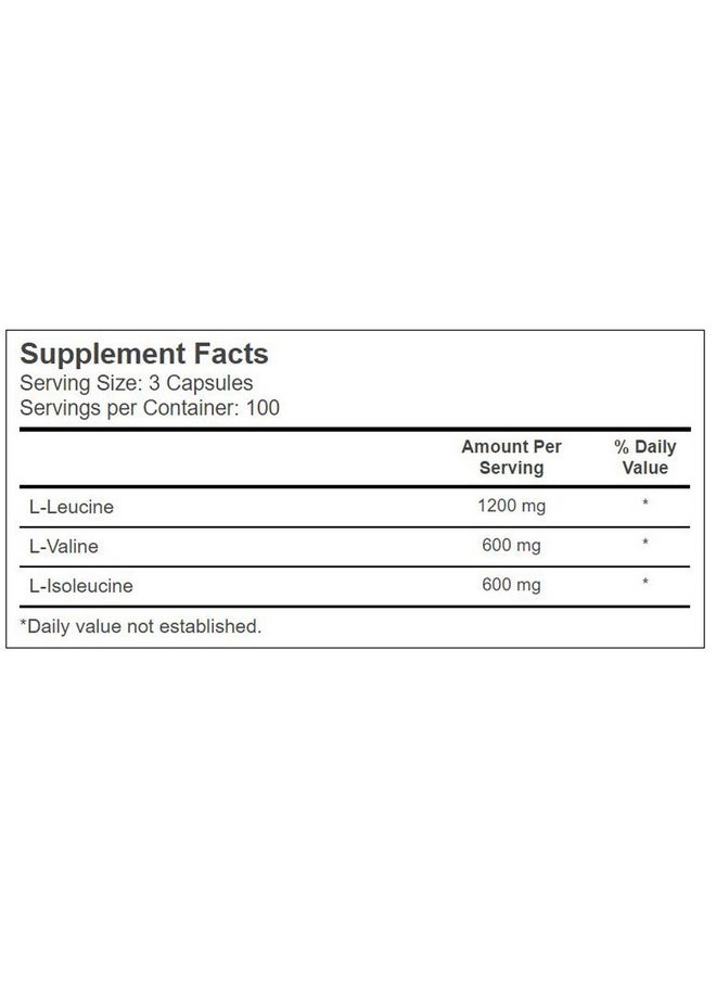 Vitacost Brand Vitacost Bcaas L Leucine L Valine L Isoleucine 2 400 Mg Per Serving 300 Capsules  - Image 3