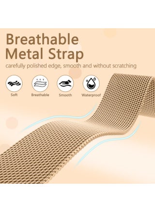 Metal Strap Compatible with Huawei Watch Fit 3/4/4 Pro, Magnetic Mesh Stainless Steel Bands Women Men Loop Replacement Watch Band for Huawei Watch Fit 4/Fit 4 Pro/3 Straps - view 3