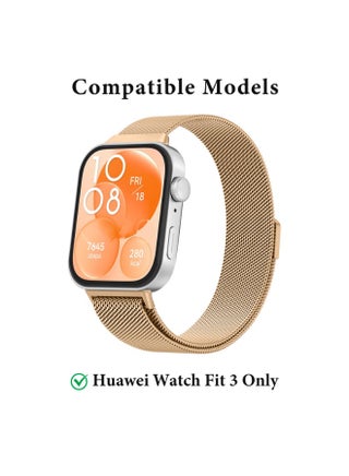 Metal Strap Compatible with Huawei Watch Fit 3/4/4 Pro, Magnetic Mesh Stainless Steel Bands Women Men Loop Replacement Watch Band for Huawei Watch Fit 4/Fit 4 Pro/3 Straps - view 5