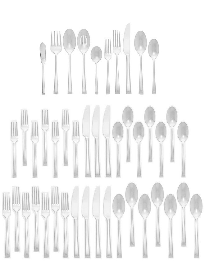Mikasa Mikasa 5080993 Rockford 45-Piece 18/10 Stainless Steel Flatware Set with Serving Utensil Set, Service for 8  - Image 2